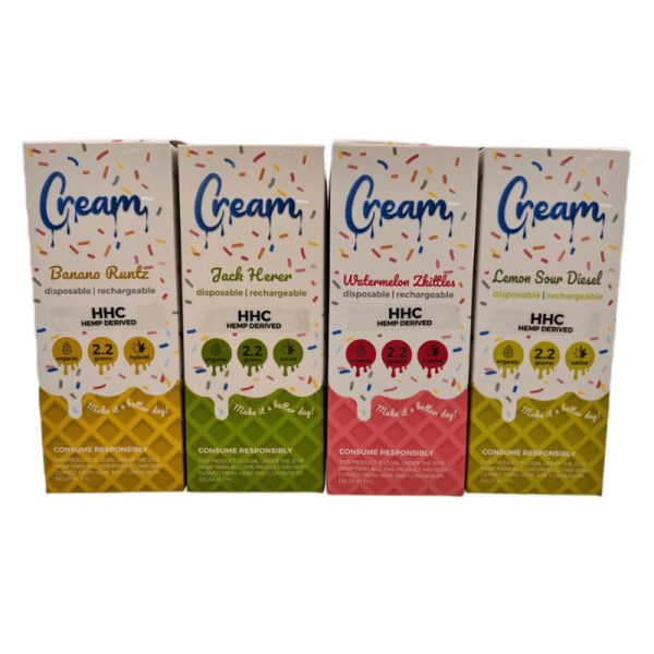 CREAM HHC 2.2GM DISPOSABLE BOX OF 5 Gotham Distro