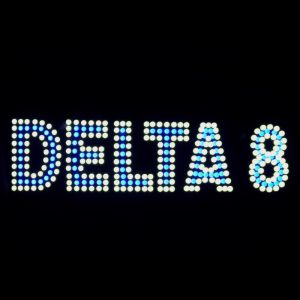 LED SIGN DELTA 8 30X7 WHITE & BLUE