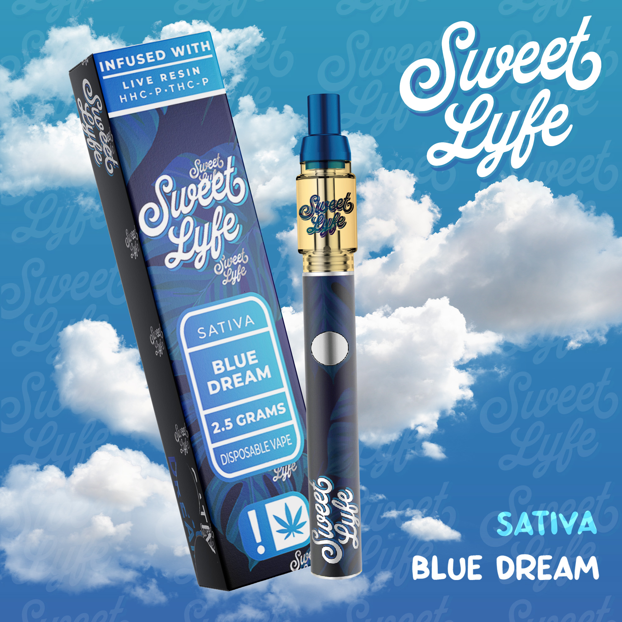 SWEET LYFE HHC+THCP 2.5ML DISPOSABLE BLUE DREAM BOX OF 6 Gotham