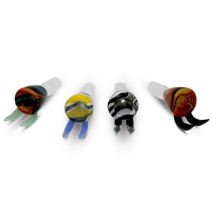 FUNNEL BOWL W/ TWO COLORED HORN