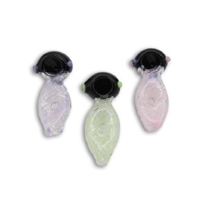 3.5'' SLIME COLOR HAND PIPE WITH BLACK TUBE HEAD