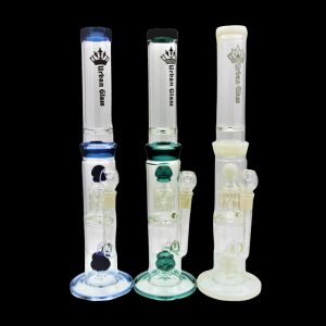 18'' DOUBLE TREE GLASS WATERPIPE
