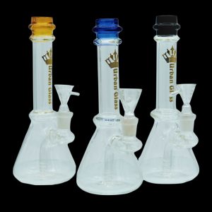 8'' TRANSLUCENT BEAKER W/ COLOR MOUTHPIECE