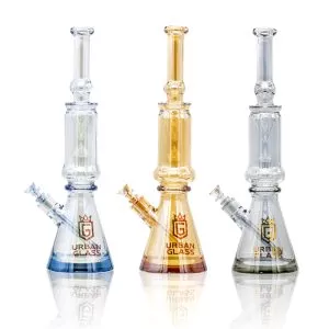 19.5” GLOSS COLOR URBAN GLASS WATERPIPE