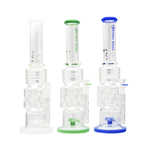18” 3 CHAMBER RECYCLER W/ SPIKES URBAN GLASS WATERPIPE