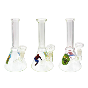 8'' URBAN GLASS WATERPIPE W/ STICKERS