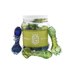 4'' HEAVY COLOR TUBE HAND PIPE 8CT JAR