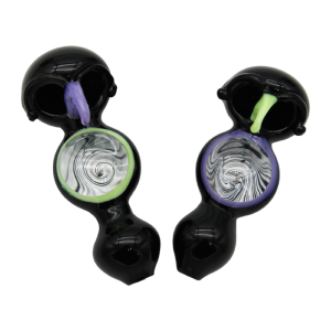 5'' BLACK TUBE SLYME ROD 3D OWL HAND PIPE