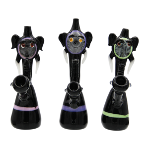 8'' 3D ELEPHANT BLACK TUBE WITH SLYME ROD