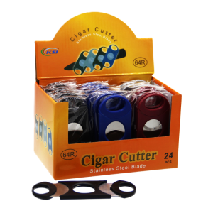 KINGSTAR DOUBLE BLADE PLASTIC CIGAR CUTTER 64R 24CT BOX (DIS-CC193)