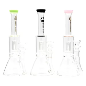 9'' URBAN GLAS MATRIX PERC BEAKER WATERPIPE