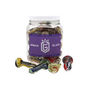 2.5'' SPIRAL COLOR HAND PIPE 30CT JAR