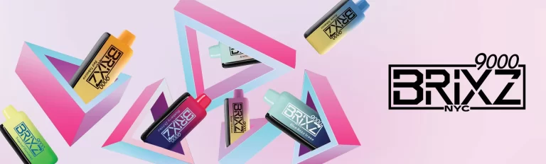 Brixz disposable vape product display at Gotham Distro.