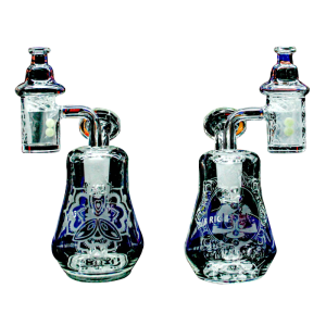 5” CLEAR BUBBLER W/ DEEP ETCHED LOGO