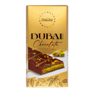 BEEMAX DUBAI CHOCOLATE (MILK CHOCOLATE WITH KADAYIF & PISTACHIO CREAM) - BOX OF 6