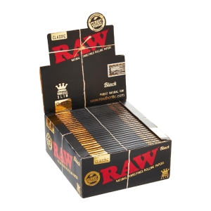RAW KINGSIZE SLIM BLACK CLASSIC 50 PER BOX (INSIDE OUT)