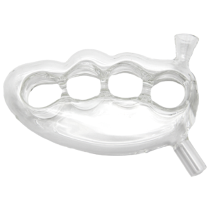 CLEAR BRASS KNUCKLES WATER PIPE