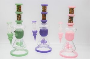 11” TRIPLE SHOWERHEAD W/ FLOWER BALL URBAN GLASS