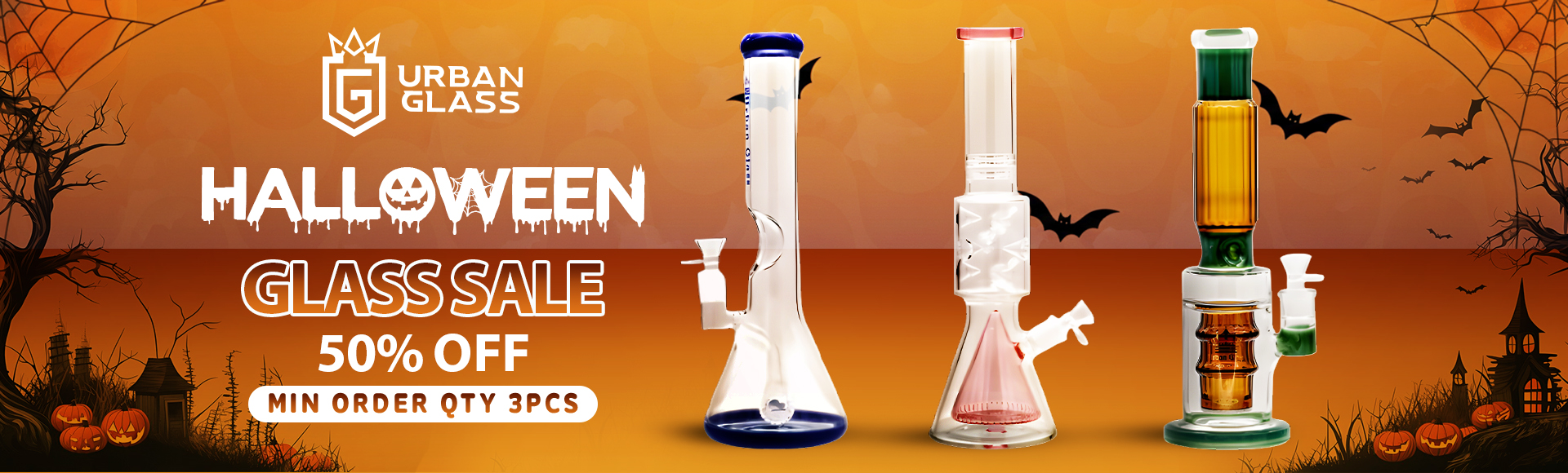Halloween glass sale