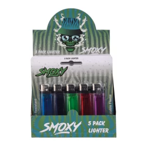 SMOXY CLEAR LIGHTER BLISTER 5CT PACK -BOX OF 8 PACK (40TC) -SL120D