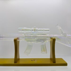 HIPSTER RIFLE STYLE RAINBOW GLASS WATERPIPE (GS023R)