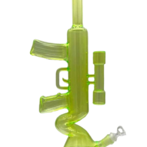 HIPSTER RIFLE STYLE PRISM RANGER  LIME GREEN GLASS WATERPIPE (GS044LG)