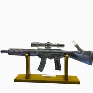 HIPSTER RIFLE STYLE PURPLE GLASS WATERPIPE (GS023PU)