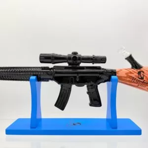 HIPSTER RIFLE BLACK GLASS WATERPIPE (GS021)