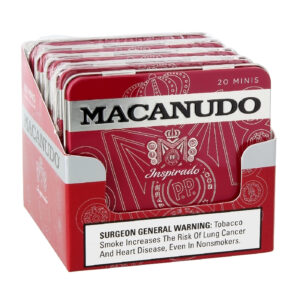 MACANUDO INSPIRADO RED MINIS TINS UNIT OF 100 (5 TINS OF 20)