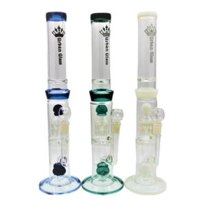 18'' DOUBLE TREE GLASS WATERPIPE