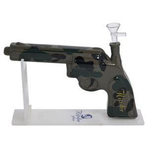 HIPSTER PISTOL CAMO GLASS WATERPIPE (GS030CAM)