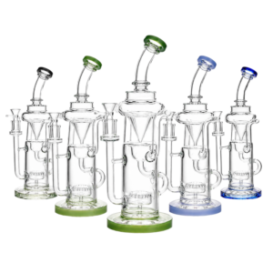 13'' 2 ARM RECYCLER W/ TOP CONE CHAMBER URBAN GLASS WATERPIPE