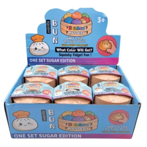 RAINBOW MYSTERY SQUISHY BUN TOY 12CT