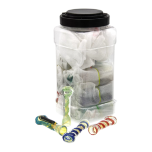 3'' MULTI COLOR ONE HITTER 30CT JAR