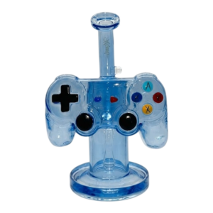 HIPSTER GAME CONTROLLER STYLE PRISM GLASS WATERPIPE BLUE (GS042)