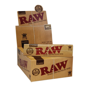 RAW KINGSIZE SLIM CLASSIC ROLLING PAPERS 50 PER BOX