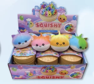 RAINBOW UNICORN BUN SQUISHY (TY 059) – 12PCS DISPLAY