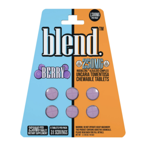BLEND BOTANICAL EXTRACT CHEWABLE TABLETS (250MG PER TAB) 6CT TABLET PER PACK TOTAL 1500MG PER PACK BERRY  – BOX OF 5