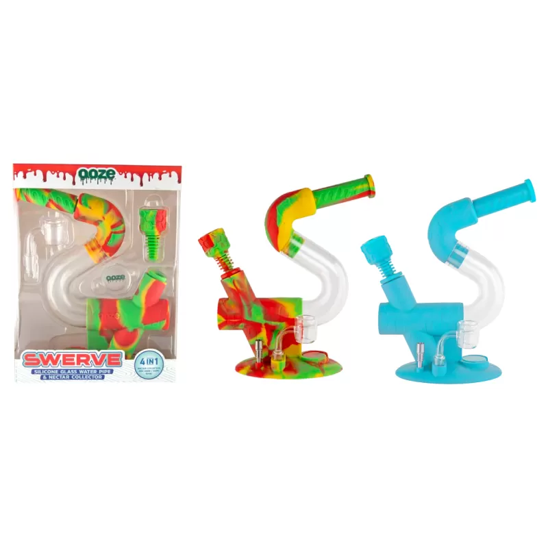 OOZE SWERVE SILICONE WATER PIPE & NECTAR COLLECTOR