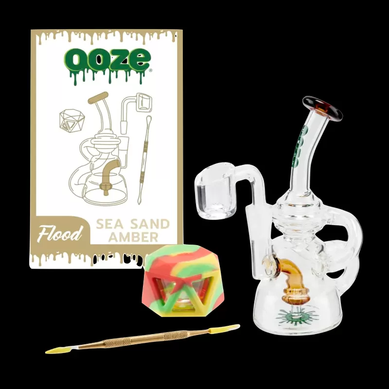 OOZE MINI DAB RIG - FLOOD - SEA SAND AMBER