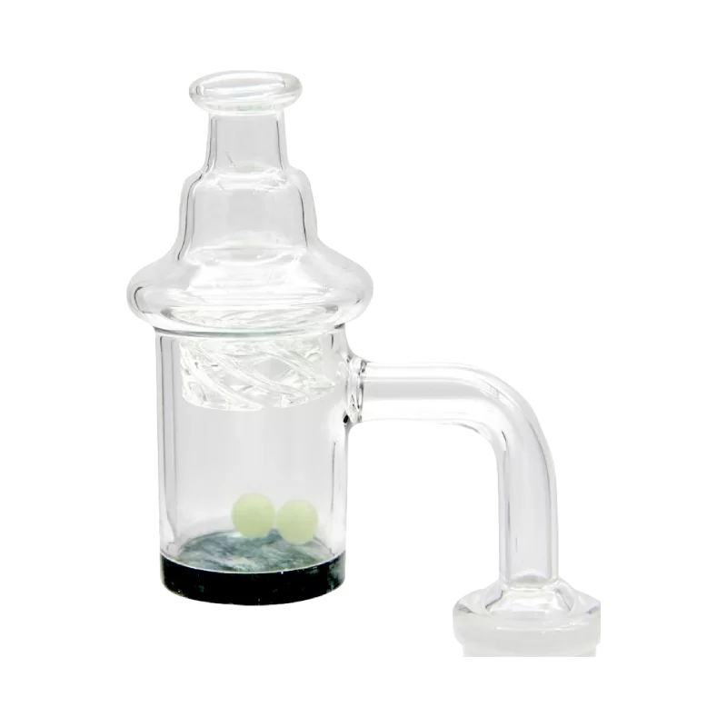 14MM COLOR BASE BANGER W/ THERP BALLS AND CLEAR MATRIX CAP