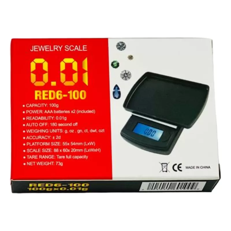 JEWELRY SCALE RED 6 100GM