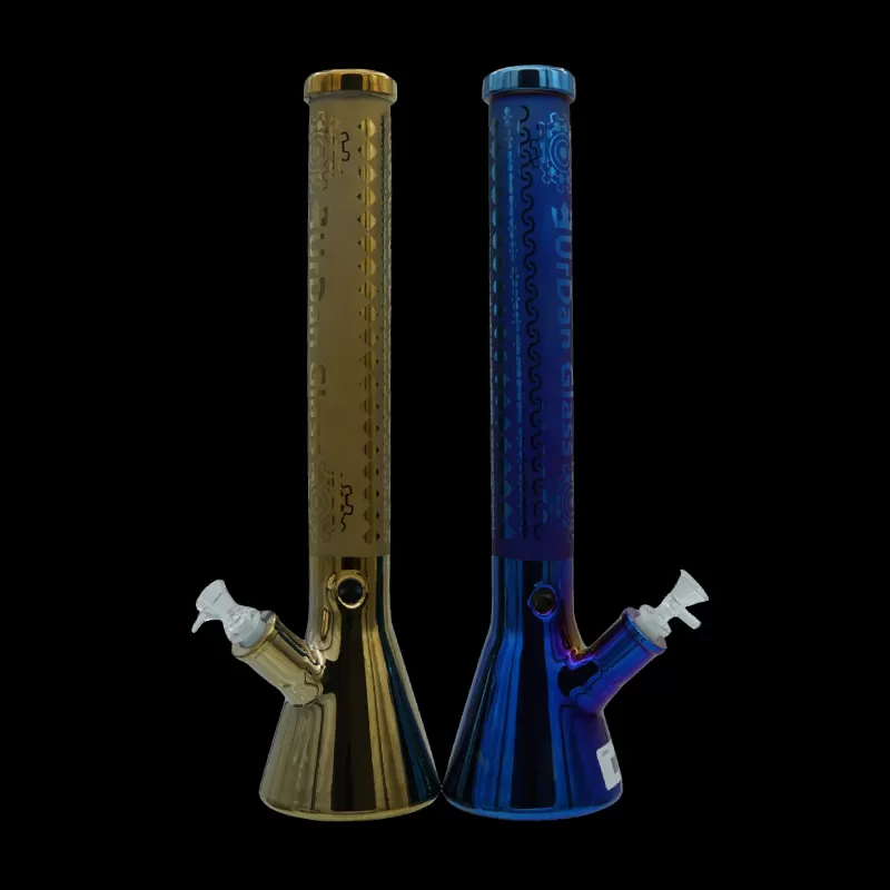 17.5'' METALLIC ETCHED DESIGN URBAN GLASS WATERPIPE