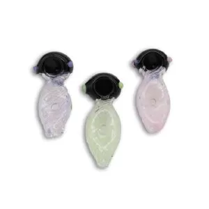 3.5'' SLIME COLOR HAND PIPE WITH BLACK TUBE HEAD