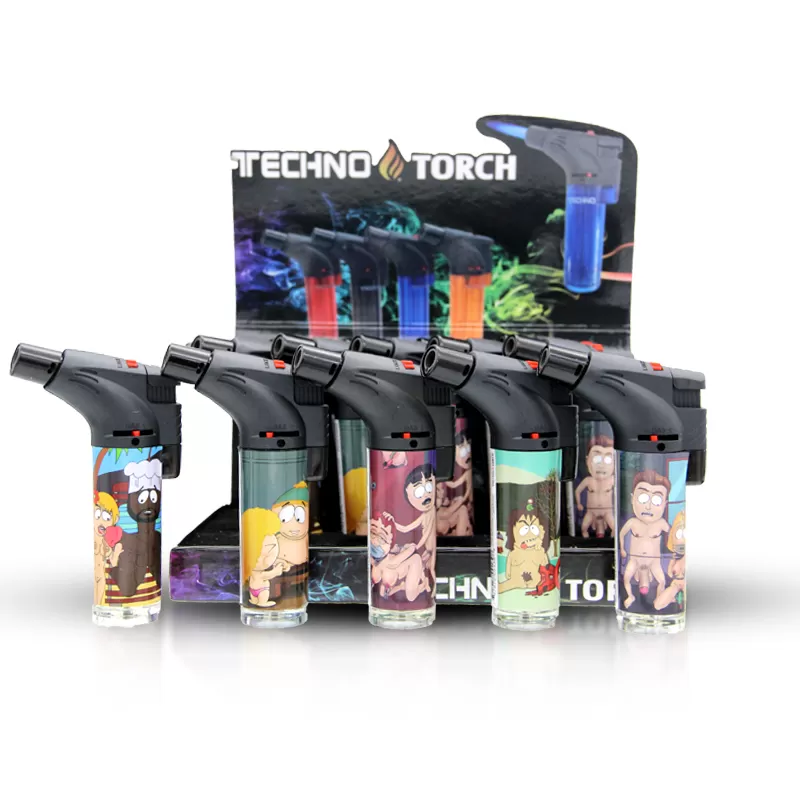 SP PORN SLANT TORCH LIGHTER DISPLAY OF 15CT