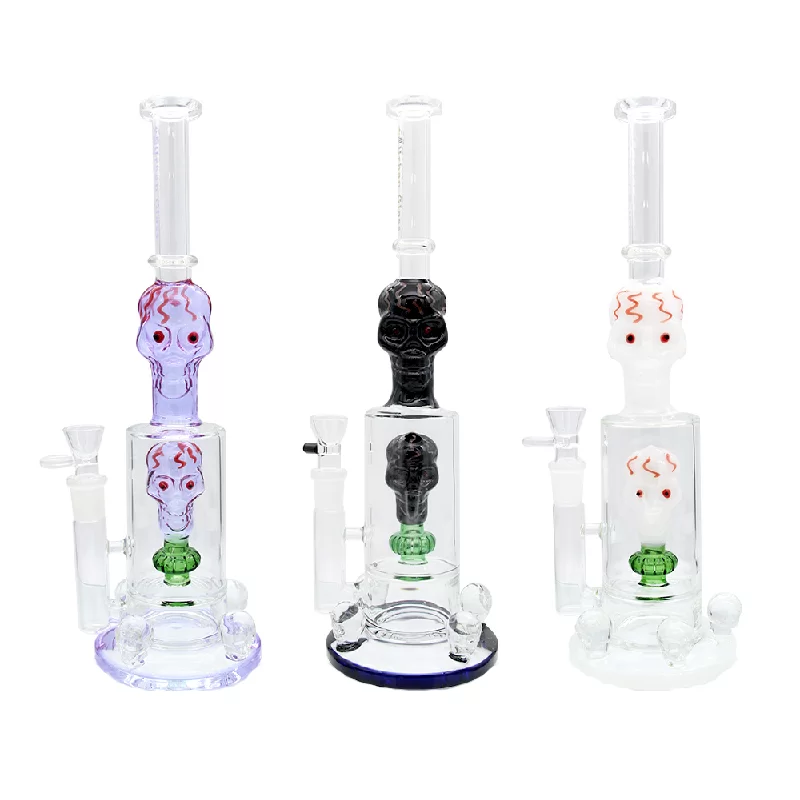 14" Urban Glass Skull Waterpipe – Gotham Distro