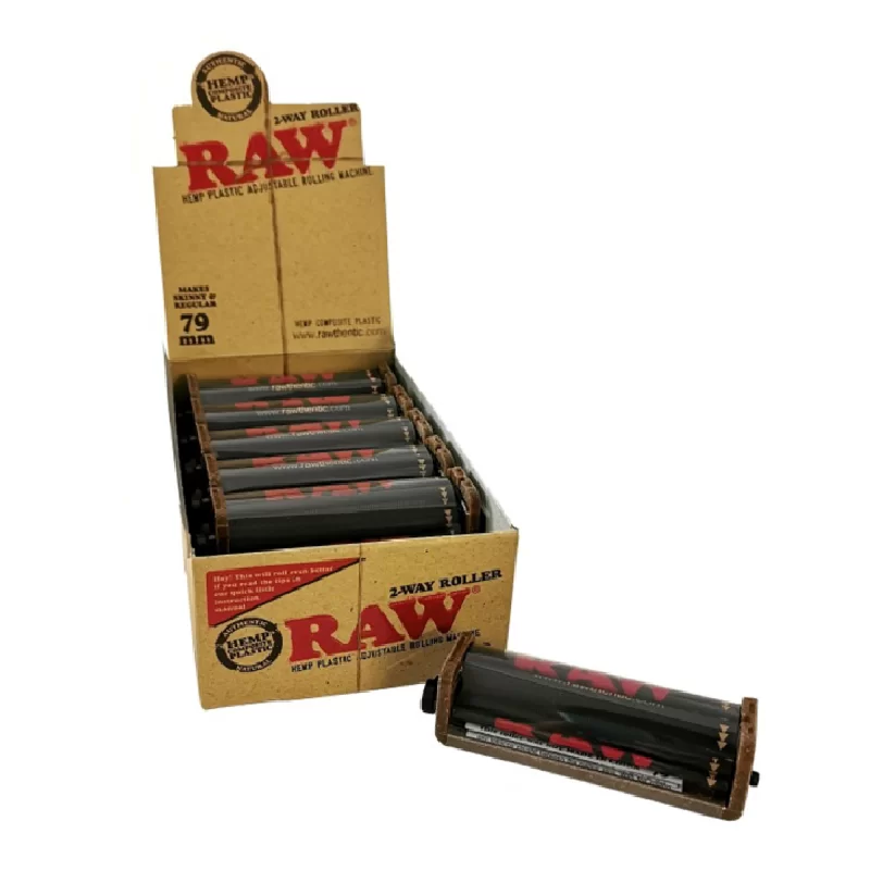 79MM 2-Way Hemp Plastic Rolling Machines by RAW – distributed by Gotham Distro