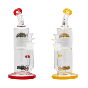 10'' SPIRAL PERC 2 CHAMBER W/ TREE EG GLASS WATERPIPE