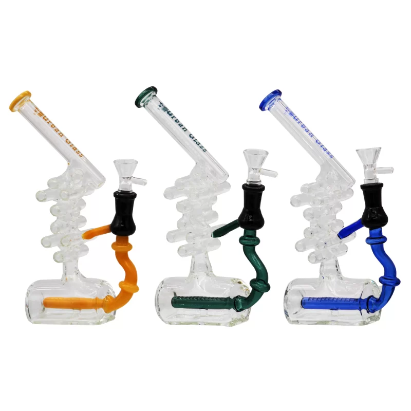 10'' MULTICHAMBER + INLINE URBN GLASS WATERPIPE
