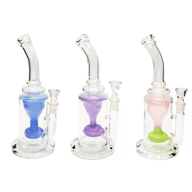 9'' COLORED WINE GLASS WATERPIPE